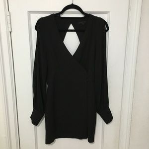 Black cocktail dress cold shoulders LAST CALL